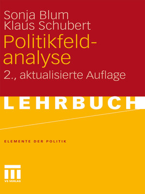 cover image of Politikfeldanalyse